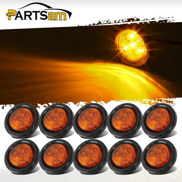 Boat/Trailer/Truck Marker Lamps 10x 8-LED WHITE CLEARANCE LIGHTS BLACK HOUSINGS Boat/Trailer/Truck Marker Lamps 10x 8-LED WHITE CLEARANCE LIGHTS BLACK HOUSINGS